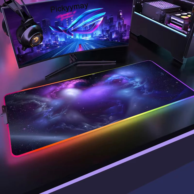 Large RGB Gaming Mouse Pad - XXL 90x40cm LED Mouse Mat for PC Desk and Keyboard