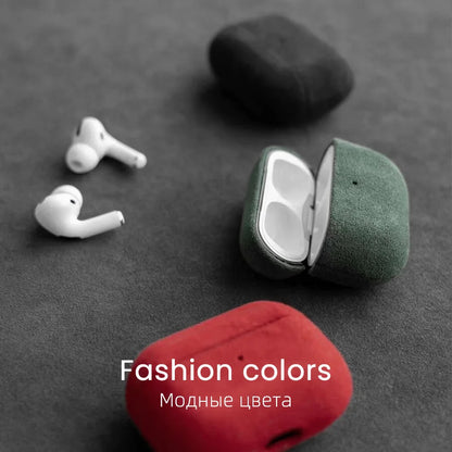 Luxury Alcantara Case for AirPods Pro 2 - Premium Artificial Leather Cover for AirPods 3, 2 & 1 Wireless Bluetooth Headsets