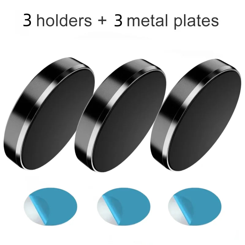 Universal Magnetic Car Phone Holder - Dashboard and Wall-Mounted Stand for iPhone, Xiaomi, Huawei, and Samsung