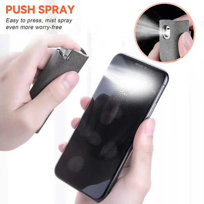 2-in-1 Screen Cleaning Spray with Microfiber Cloth for Mobile Devices and Tablets