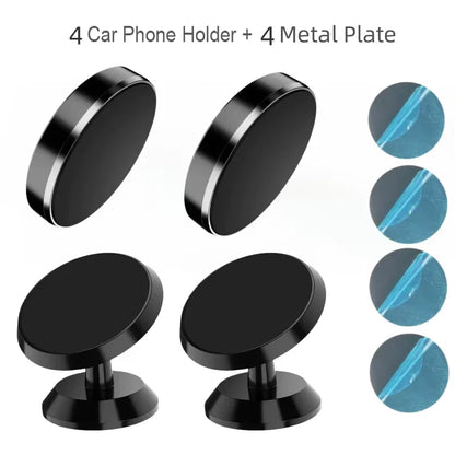 Universal Magnetic Car Phone Holder - Dashboard and Wall-Mounted Stand for iPhone, Xiaomi, Huawei, and Samsung