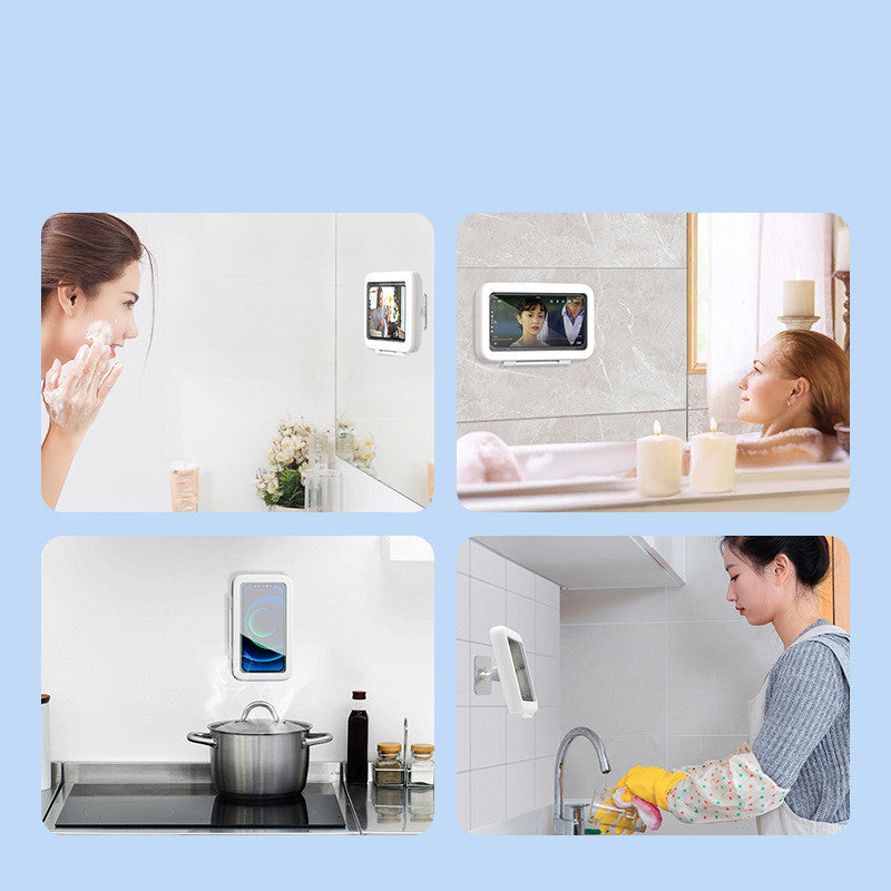 Waterproof Shower Phone Case with Touch Screen Protection - Handsfree Mobile Holder for Bathroom and Kitchen Use
