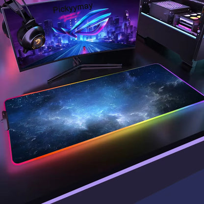 Large RGB Gaming Mouse Pad - XXL 90x40cm LED Mouse Mat for PC Desk and Keyboard