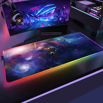 Large RGB Gaming Mouse Pad - XXL 90x40cm LED Mouse Mat for PC Desk and Keyboard