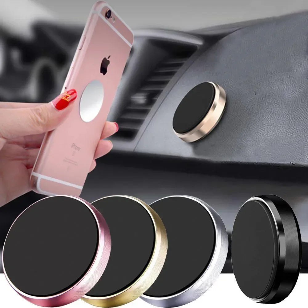 Universal Magnetic Car Phone Holder - Dashboard and Wall-Mounted Stand for iPhone, Xiaomi, Huawei, and Samsung
