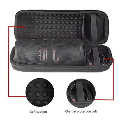 Hard EVA Travel Case and Soft Silicone Cover for JBL Charge 5 Bluetooth Speaker