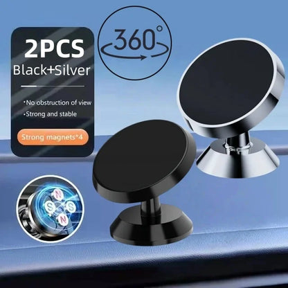 Universal Magnetic Car Phone Holder - Dashboard and Wall-Mounted Stand for iPhone, Xiaomi, Huawei, and Samsung