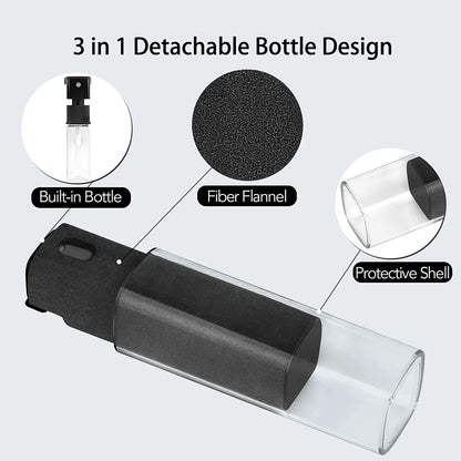 2-in-1 Screen Cleaning Spray with Microfiber Cloth for Mobile Devices and Tablets