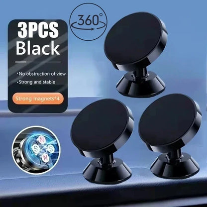 Universal Magnetic Car Phone Holder - Dashboard and Wall-Mounted Stand for iPhone, Xiaomi, Huawei, and Samsung