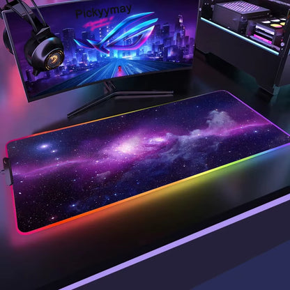 Large RGB Gaming Mouse Pad - XXL 90x40cm LED Mouse Mat for PC Desk and Keyboard