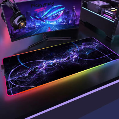 Large RGB Gaming Mouse Pad - XXL 90x40cm LED Mouse Mat for PC Desk and Keyboard