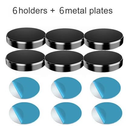 Universal Magnetic Car Phone Holder - Dashboard and Wall-Mounted Stand for iPhone, Xiaomi, Huawei, and Samsung