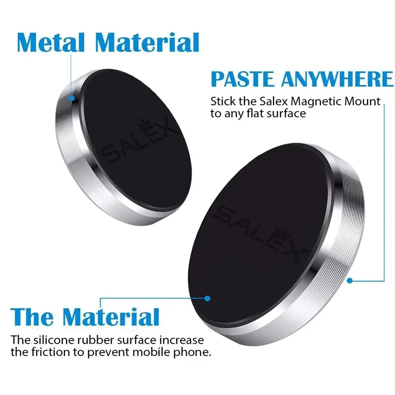 Universal Magnetic Car Phone Holder - Dashboard and Wall-Mounted Stand for iPhone, Xiaomi, Huawei, and Samsung