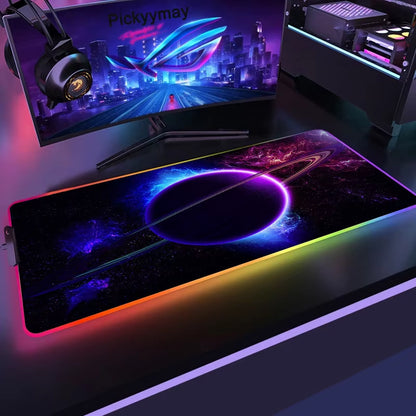 Large RGB Gaming Mouse Pad - XXL 90x40cm LED Mouse Mat for PC Desk and Keyboard