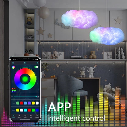 USB Cloud Light with APP Control, Music Synchronization, and 3D RGBIC Ambient Lighting for Bedroom Decor
