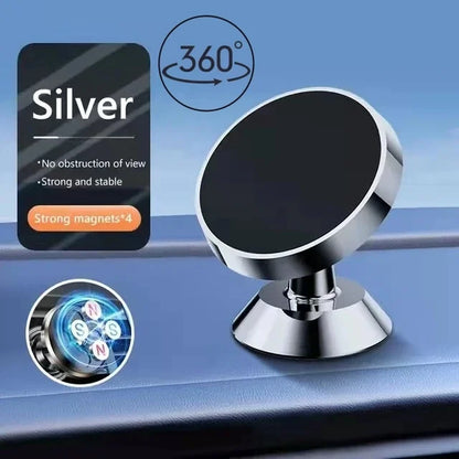Universal Magnetic Car Phone Holder - Dashboard and Wall-Mounted Stand for iPhone, Xiaomi, Huawei, and Samsung