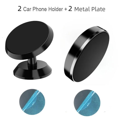 Universal Magnetic Car Phone Holder - Dashboard and Wall-Mounted Stand for iPhone, Xiaomi, Huawei, and Samsung