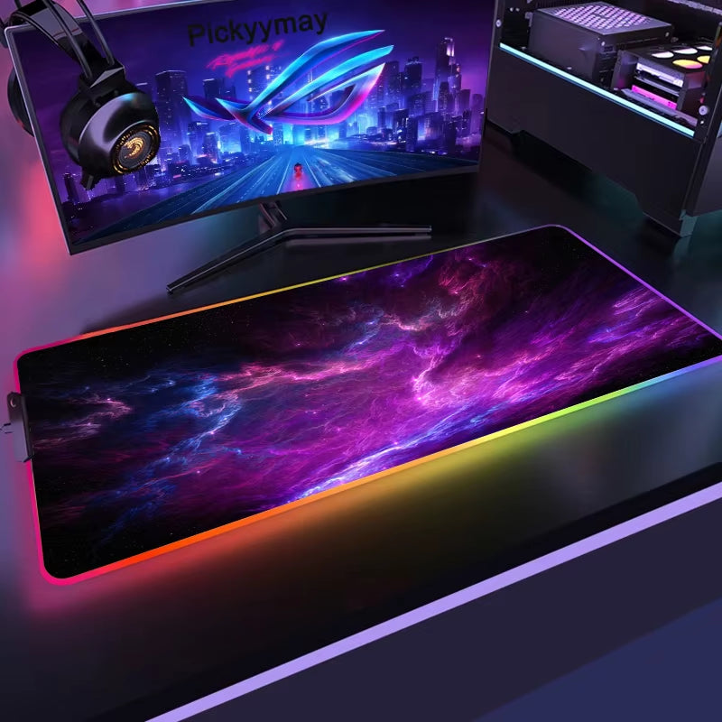 Large RGB Gaming Mouse Pad - XXL 90x40cm LED Mouse Mat for PC Desk and Keyboard