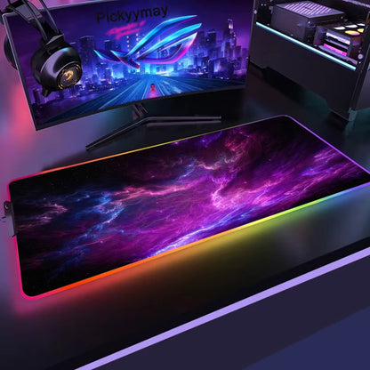Large RGB Gaming Mouse Pad - XXL 90x40cm LED Mouse Mat for PC Desk and Keyboard
