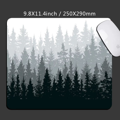 Forest Trees XXL Gaming Mouse Pad - Black Desk Mat for PC and Laptop Use