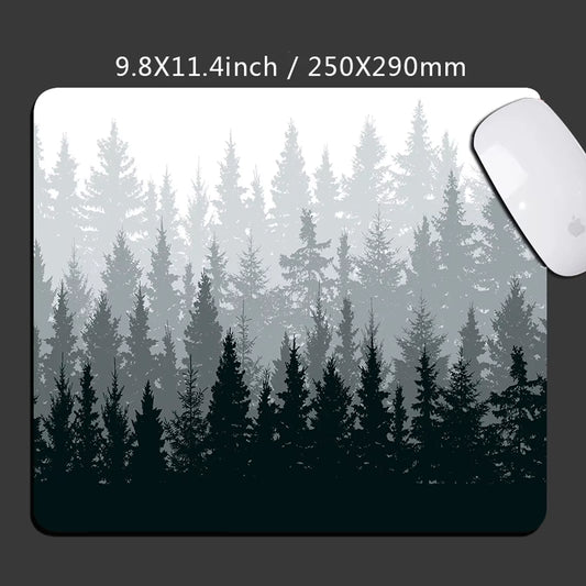 Forest Trees XXL Gaming Mouse Pad - Black Desk Mat for PC and Laptop Use